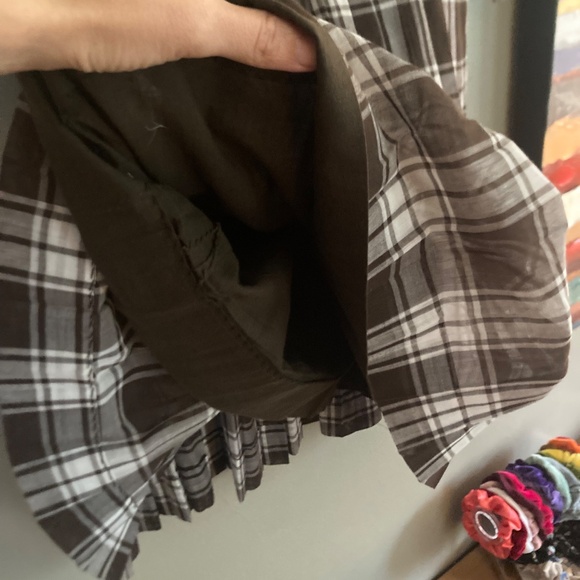 I. Magnin Abe Schrader 1960s 60s vintage summer dress suit in brown plaid - Picture 10 of 15